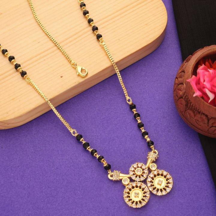 Micro gold polish manglsutra 2075 Wholesale Indian bridal jewelry